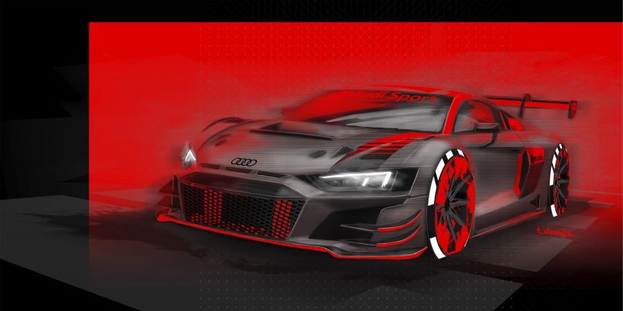 Эскиз Audi R8 LMS 2019 года  (фото 14 из 57)